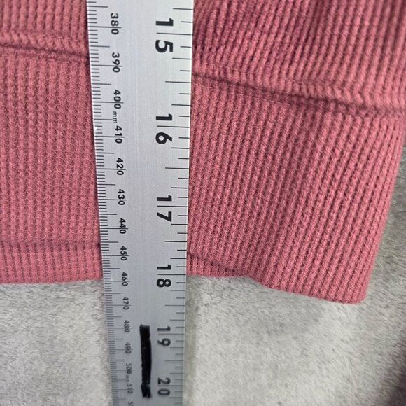 Womens Victorias Secret Pink Ribbed Cropped Top Collared Long Sleeve Polyester M - Picture 6 of 7